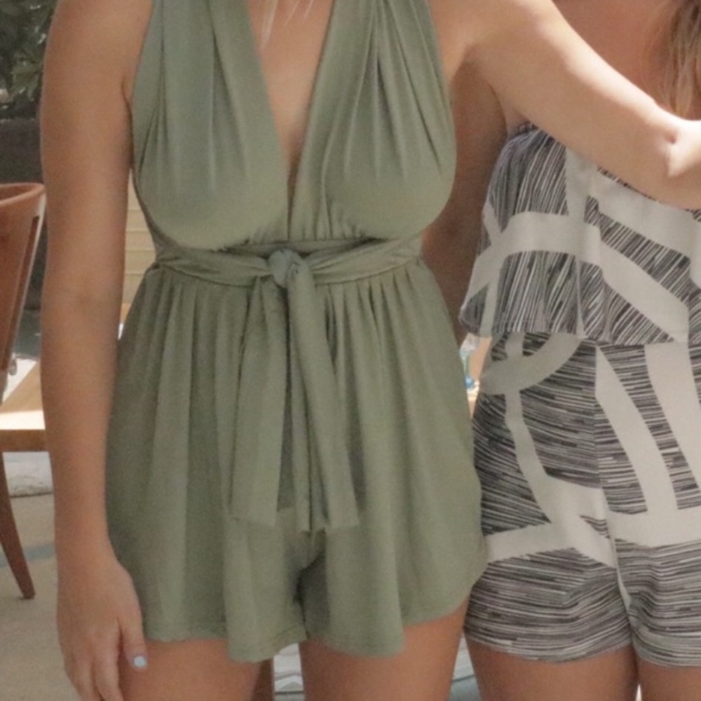 Olive green romper
